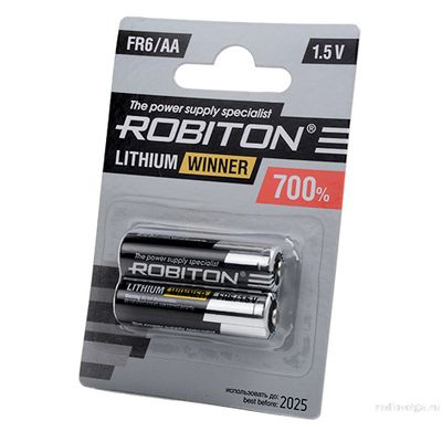 Литиевая пальчиковая батарейка Robiton Winner AA 2900 mAh 1,5V Battery [ по 2 шт ]