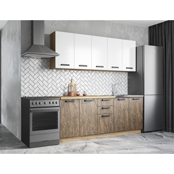 Пасаденна Кухня 2,0 Дуб крафт золотой/Белый бриллиант/Ржавый камень