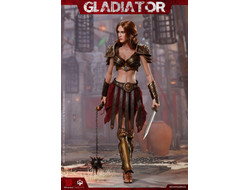 ПРЕДЗАКАЗ - Женщина-гладиатор в красном - ФИГУРКА 1/6 scale Imperial Legion-Imperial Female Warrior Red (HH18015) - HHmodel & HaoYuTOYS
