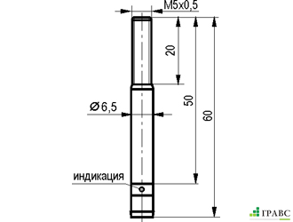 Индуктивный датчик ISB AC0B-31N-0,8-LS40