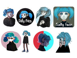 Наклейки Sally face №1