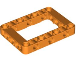 Technic, Liftarm, Modified Frame Thick 5 x 7 Open Center, Orange (64179 / 6390599)