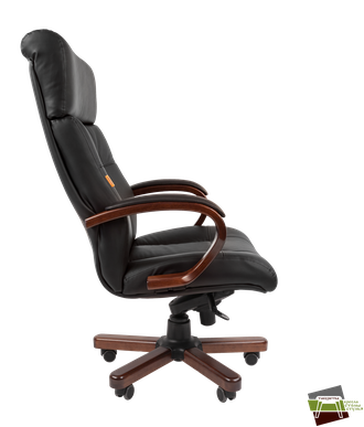 Офисное кресло Chairman 421 Россия нат.кожа/экокожа черная (мультиблок)