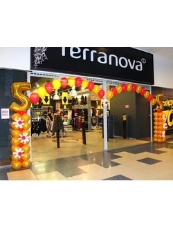 Арка гелиевая со стойками