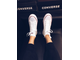 Кеды Converse All Star низкие белые на ногах фото