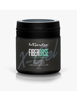 Каучуковая файбер база InGarden с витаминами Е и В5 FIBER clear, 30 мл
