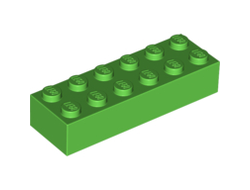 Brick 2 x 6, Bright Green (2456 / 4177581 / 6014484 / 6102903)