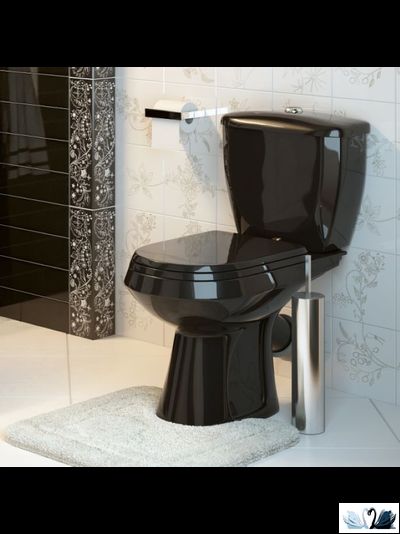 Унитаз с бачком Оскольская керамика Элисса Антивсплеск, черный, Стандарт купить в магазине Маруся