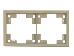 Рамка двойная стандарт, латте Rikett - 35820 LT