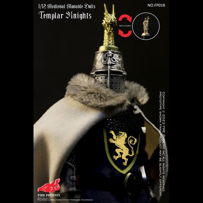 Рыцарь-крестоносец - Коллекционная фигурка 1/12 SCALE Medieval Templar Knights (FP018) - FIRE PHOENIX