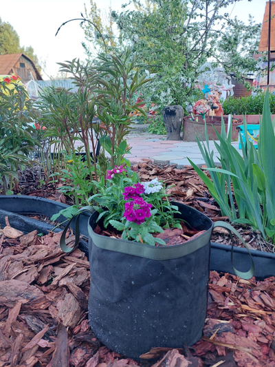 Кашпо садовое  1 литр 3 штуки. Умный тканевый горшок Гроубэг (копия)