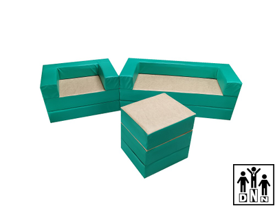 Детская игровая мебель Малыш зеленый / бежевый DNN