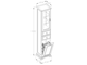 ПЕНАЛ РИСПЕКТО 40 МАТОВЫЙ БЕЛЫЙ (ПЕТЛИ СПРАВА, С БЕЛЬЕВОЙ КОРЗИНОЙ)
