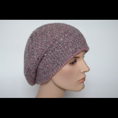 Розовый берет с пайетками женский Vizio Италия 6532
