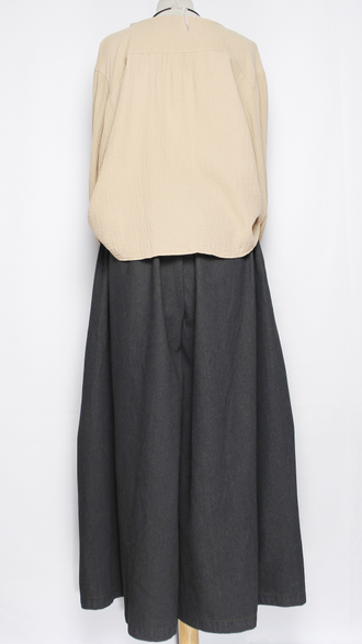 Рубашка Бохо "Муслин без ворота1" бежевая р.50,52,54,56,58,60