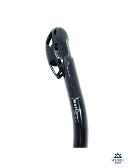 Трубка для дайвинга Marlin DRY DUO BLACK (изогнутая гофра)