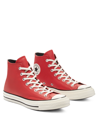 Кеды Converse Leather Chuck 70 High Top кожаные красные высокие