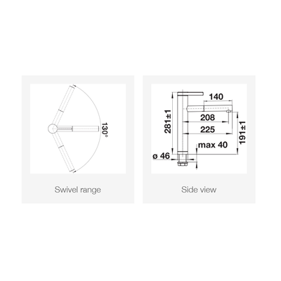 Смеситель Blanco Linee-S Silgranit, 518804