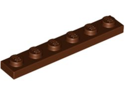 Plate 1 x 6, Reddish Brown (3666 / 4221590)