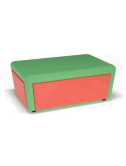 Мягкий 2 местный пуф для детского сада 700х450х300