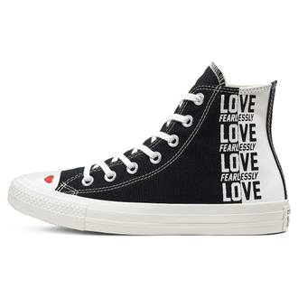 Кеды Converse All Star черные высокие Love Fear в Москве