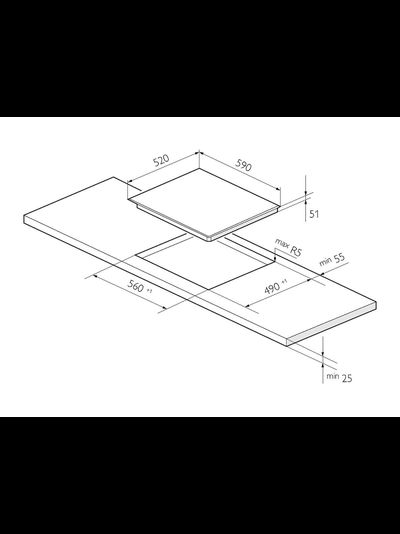 Электрическая варочная поверхность EVH 641A BL Черный