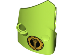 Technic, Panel Fairing # 1 Small Smooth Short, Side A with Lamborghini Fuel Cap Pattern, Lime (87080pb051 / 6325601)