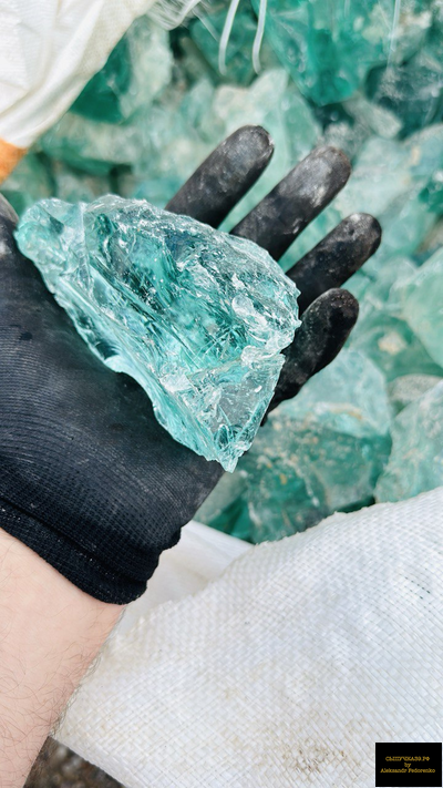 зелено-голубой эрклез хрусталь