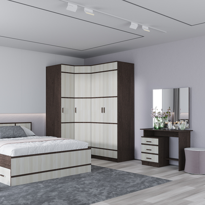 Шкаф Сакура платяной/бельевой двухстворчатый венге/лоредо б\з (BTS)