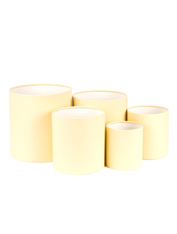 Набор коробок 5в1 "Тубус без крышки" 18*18, 16*16, 14*14, 12*12, 10*10см Сливочный К002/1