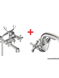 Промо-сет смесителей Vidima BA428AA RETRO BA119AA смес. д/умывальника + BA354AA смес. д/ванны/душа