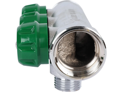 Коллектор регулирующий STOUT 3/4", 3 отвода 1/2" плоское уплотнение (Арт. SMB-6849-341203)