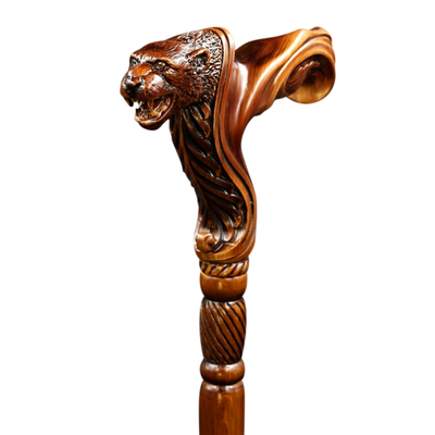 Резная подарочная трость с ягуаром