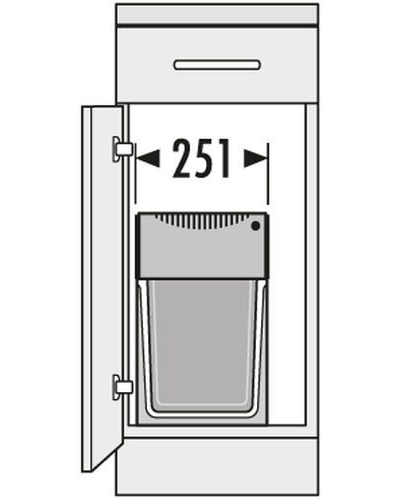 Встраиваемое ведро для мусора 30л Tandem Hailo