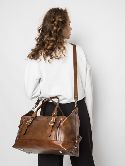 Кожаная дорожная сумка Ravenna Premium brown (арт. 4047-63)