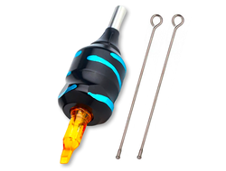 Регулируемый держатель для картриджей Hawk Tattoo Grip Z800 blue (32мм)