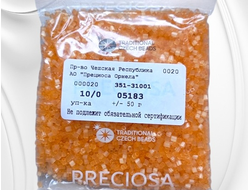 Оранжевый сатиновый бисер