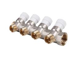 Коллектор STOUT распределительный 3/4", 4 отвода 1/2" (Арт. SMB 6851 341204)