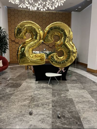 Шар-цифра 102 см с гелием Золото