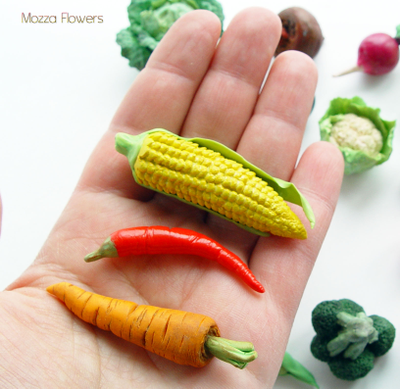 Овощи из полимерной глины улучшенные.