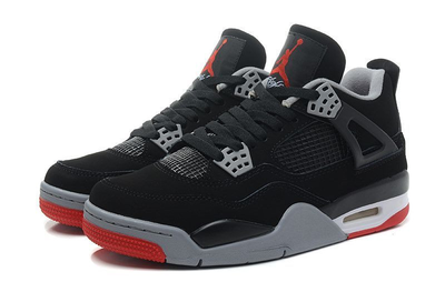 Nike Air Jordan 4 Retro (Черно-красные)
