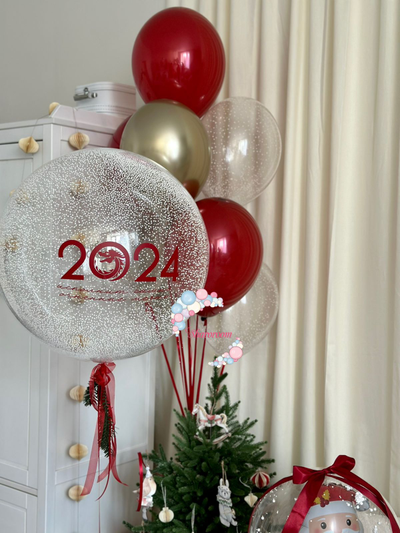 Шар 2024 с пенопластом (размер шара 50 см)