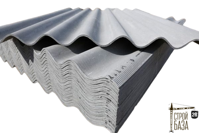 Шифер 8-волновой СВ-40 1750Х1130Х5,2 мм (Серый)