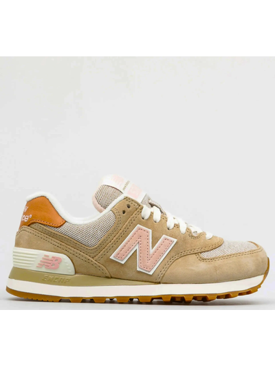 New Balance 574 Beige and Pink женские