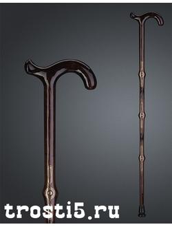 трость из кизила, украшенная золотистой нитью