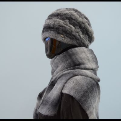 Итальянский палантин Vizio 7014 SX темно - серый