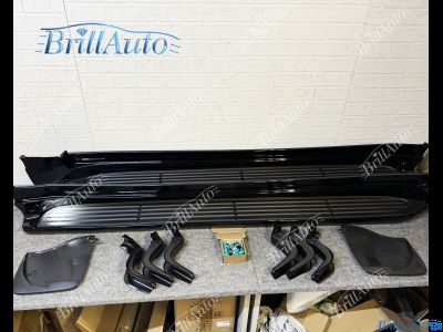 Подножки с подсветкой Toyota Land Cruiser 300 черные