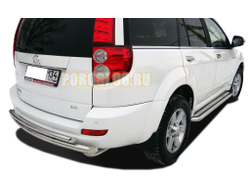 Защита заднего бампера двойная(радиус) d60/42 для Haval H5 (2020-...)