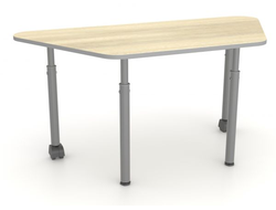 Стол трапеция "Точка Роста", регулируемый по высоте, одноместный