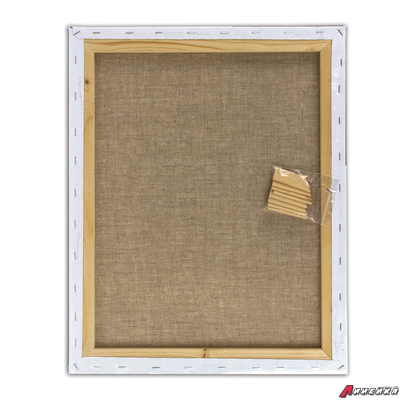 Холст на подрамнике BRAUBERG ART CLASSIC, 40×50 см, грунтованный, 45% хлопок, 55% лен, среднее зерно.     190636